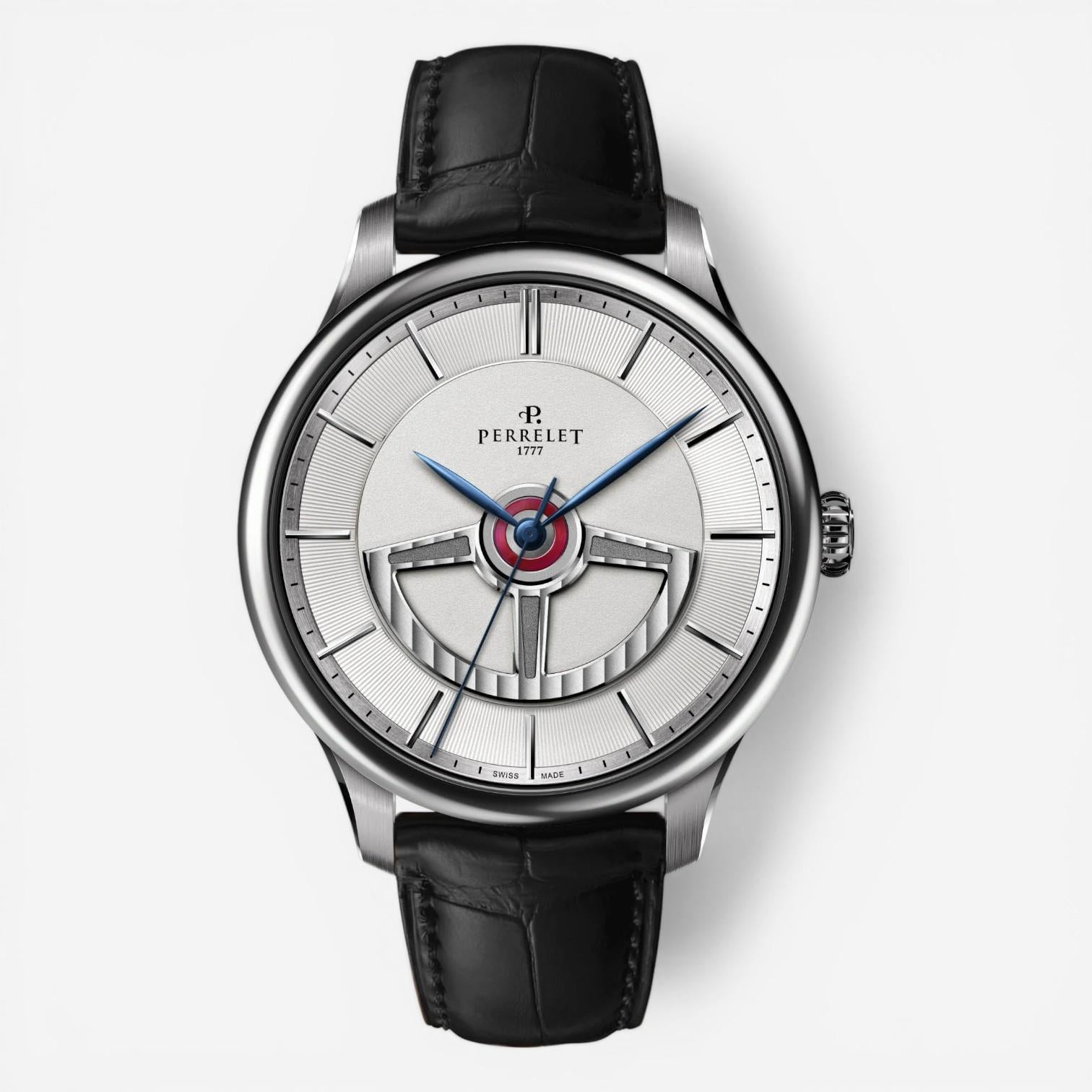 Perrelet First Class Double Rotor Stainless Steel Automatic Men's Watch A1090/1A