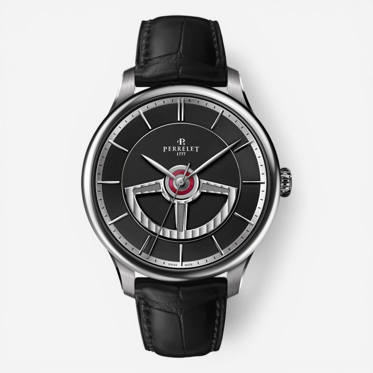 Perrelet First Class Double Rotor Stainless Steel Automatic Men's Watch A1090/2