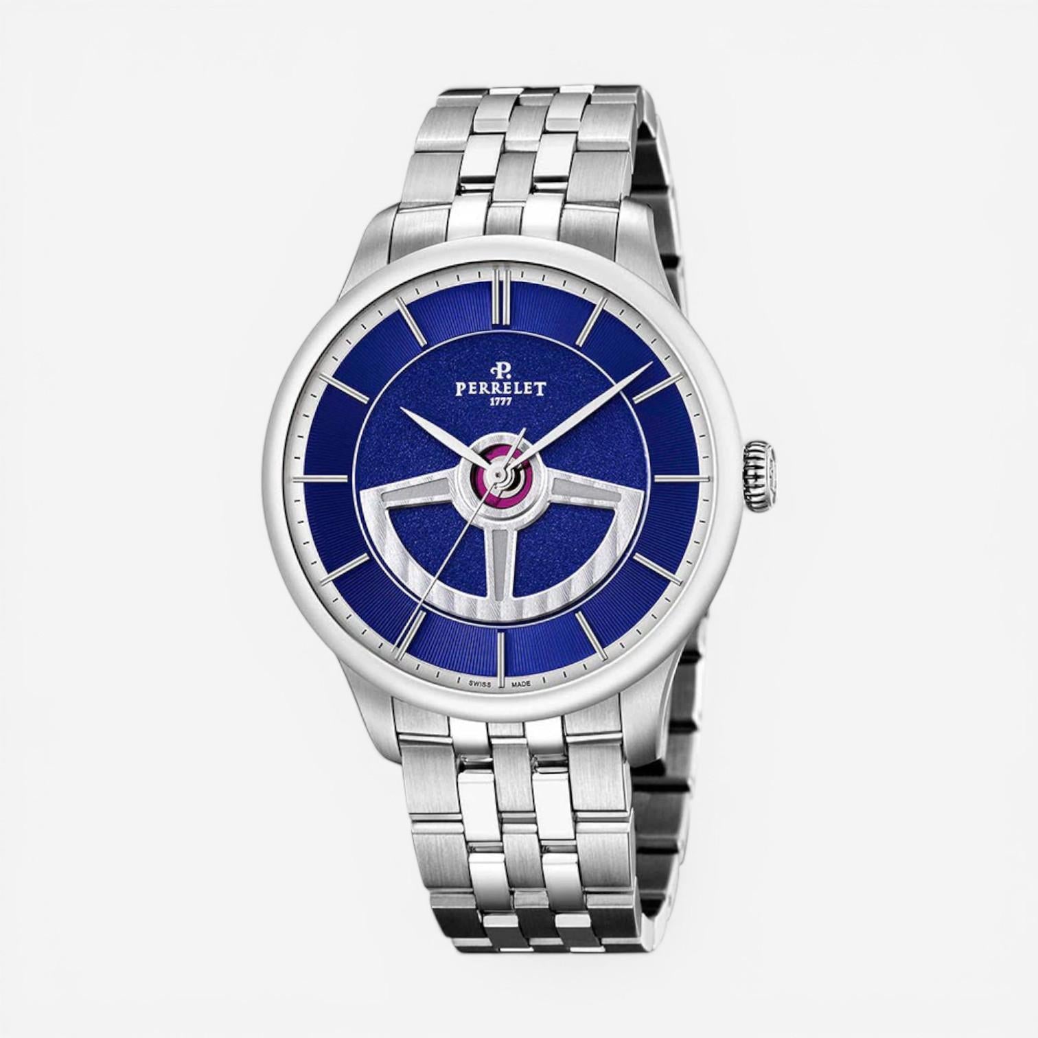 Perrelet First Class Double Rotor Stainless Steel Automatic Men's Watch A1090/6