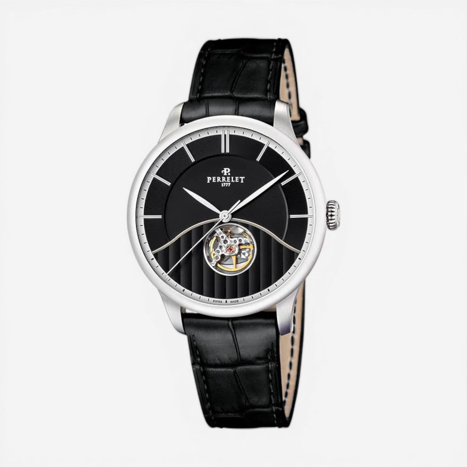 Perrelet First Class Open Heart Stainless Steel Automatic Men's Watch A1087/A