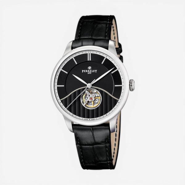 Perrelet First Class Open Heart Stainless Steel Automatic Men's Watch A1087/A