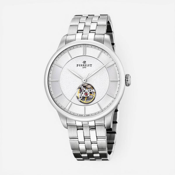 Perrelet First Class Open Heart Stainless Steel Automatic Men's Watch A1087/B