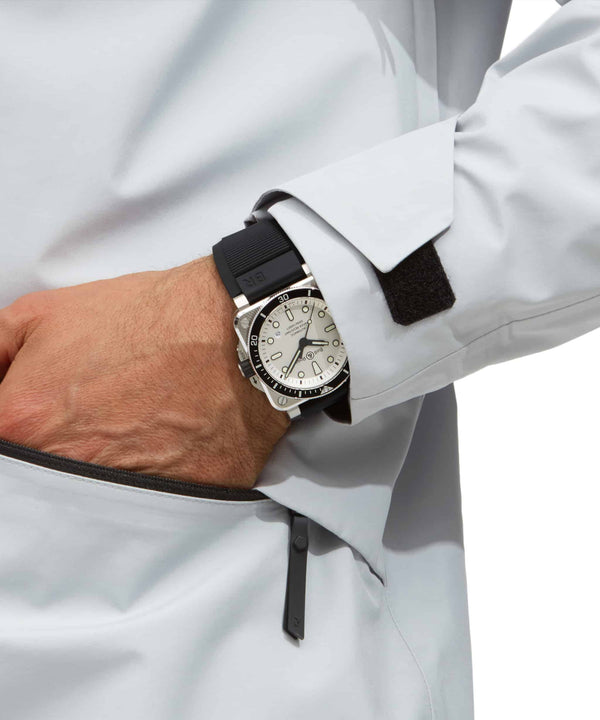 Bell & Ross Br-03 Diver White Stainless Steel Automatic Men's Watch BR0392-D-WH-ST/SRB