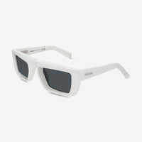 Prada White Frame Dark Grey Lens Unisex Sunglasses PR 24YS4615S0 - THE SOLIST - PRADA