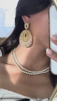 Diana M. Jewels 18K Rose Gold Diamond Chandelier Earrings DEA2415