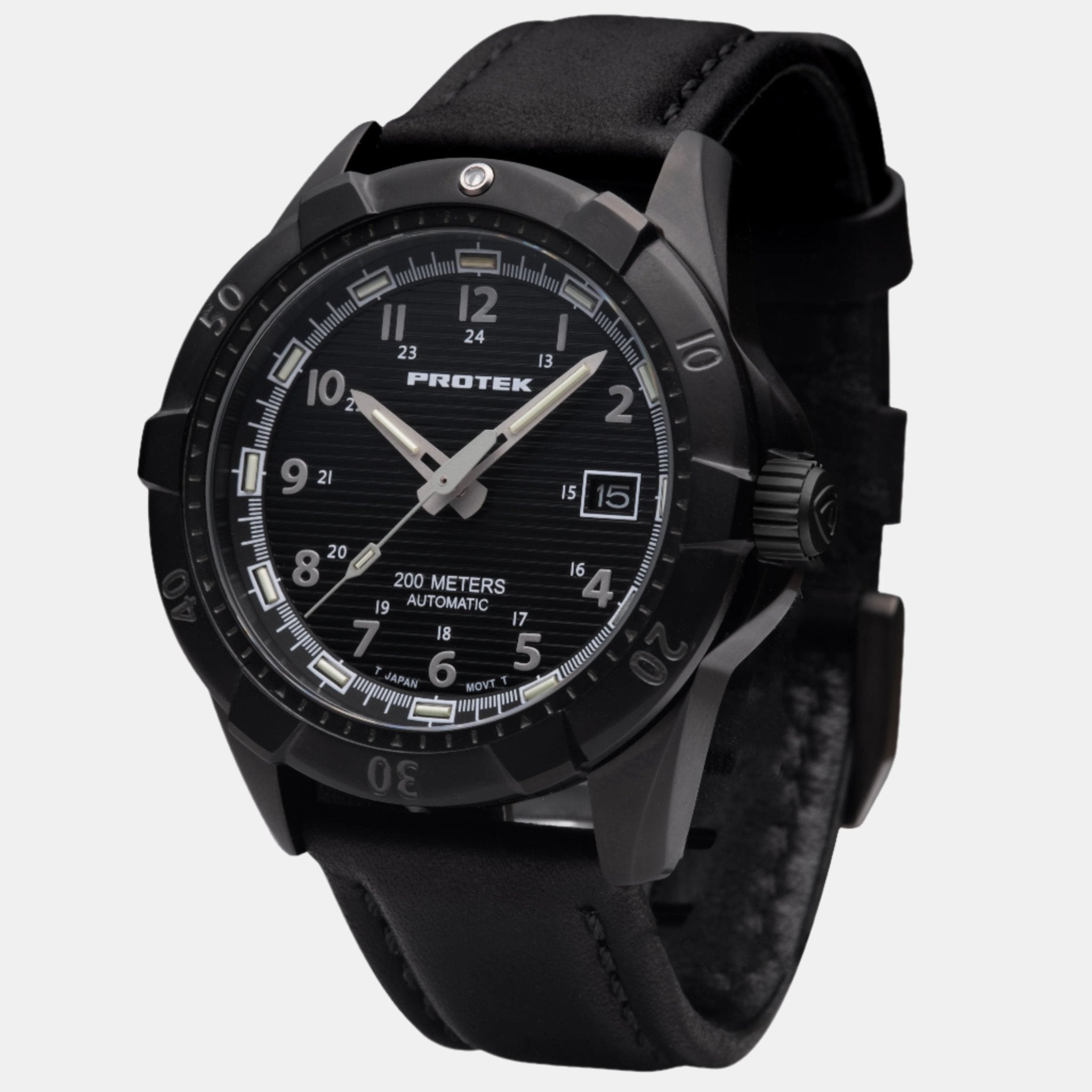 ProTek Steel Dive Black PVD Stainless Steel Automatic Men's Watch PT2202 - THE SOLIST - ProTek