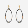 Armenta 18K Yellow Gold & Sterling Silver Ruby & Diamond Oval Hoop Earrings 2037