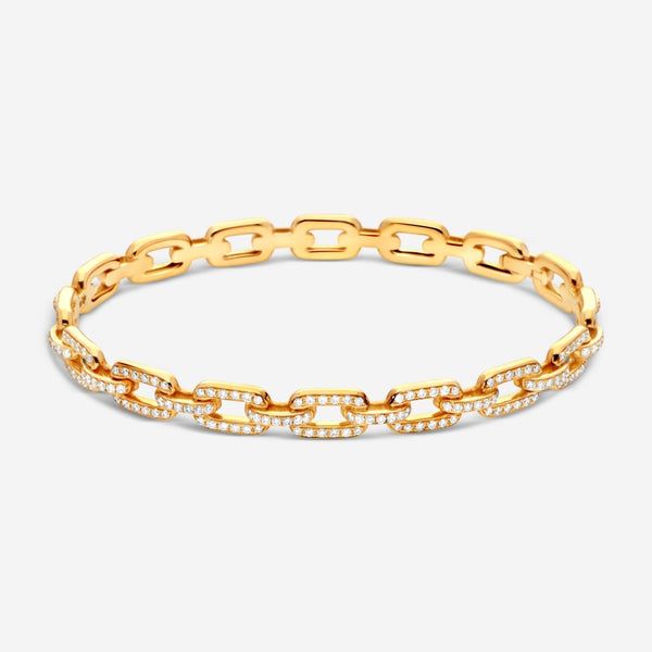 Ralph Lauren 18K Rose Gold Diamond 2.00ct.twd. Chunky Chain Small Bangle Bracelet RLR4122930 - THE SOLIST - Ralph Lauren