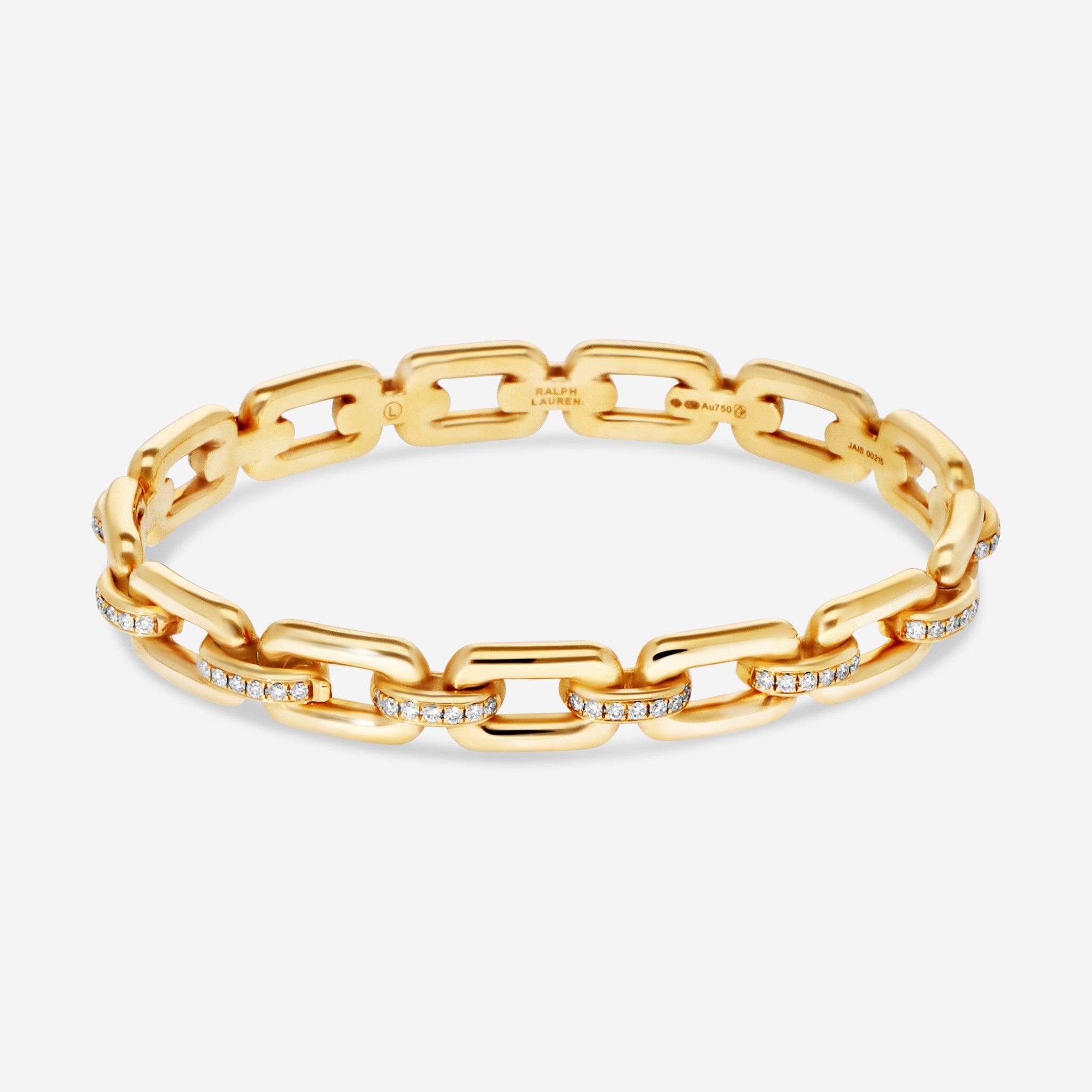 Ralph Lauren 18K Rose Gold Diamond Chunky Chain Bangle Bracelet RLR4123530 - THE SOLIST - Ralph Lauren