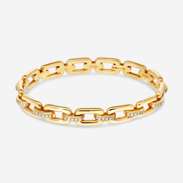 Ralph Lauren 18K Rose Gold Diamond Chunky Chain Bangle Bracelet RLR4123530 - THE SOLIST - Ralph Lauren