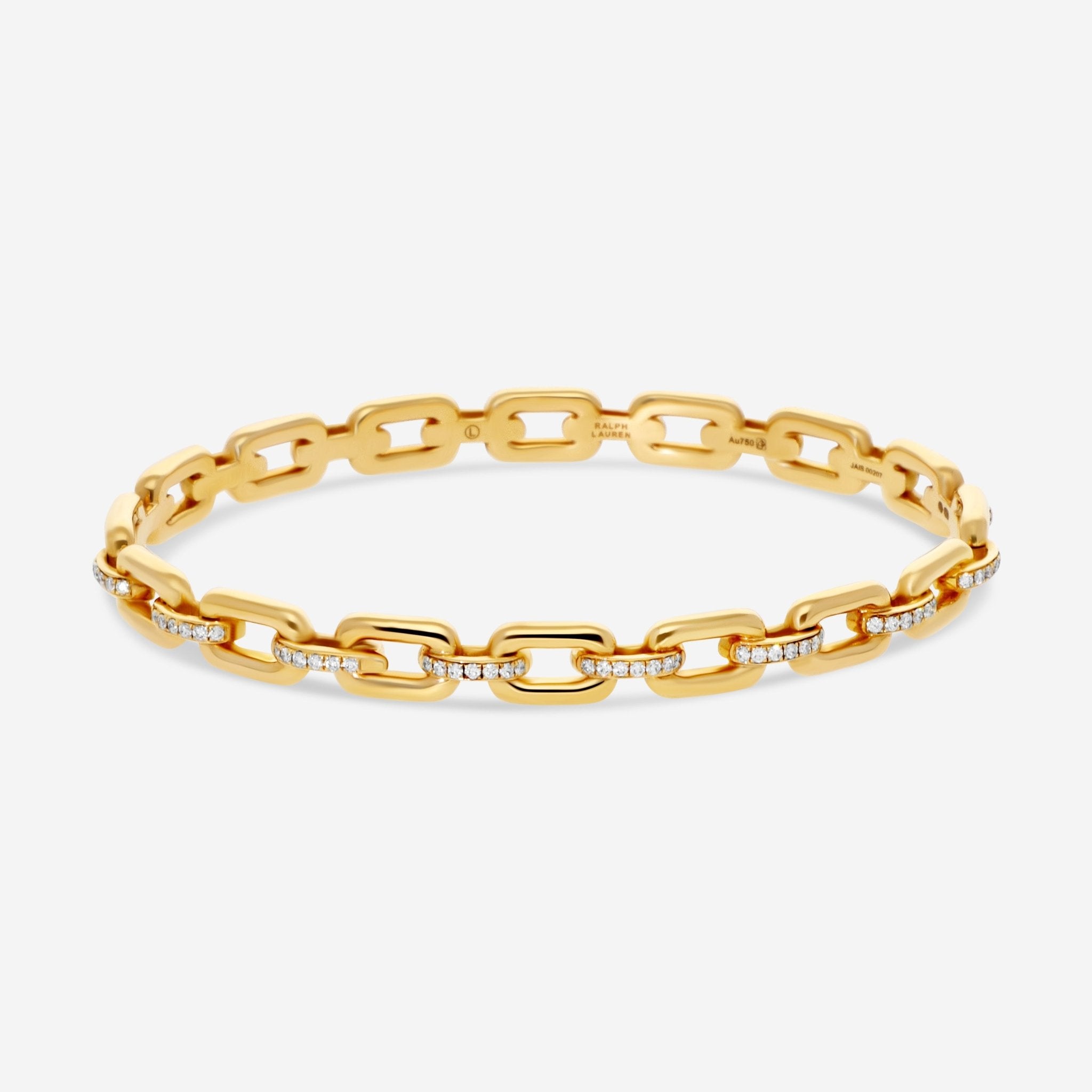 Ralph Lauren 18K Rose Gold Diamond Chunky Chain Small Bangle Bracelet RLR4123430 - THE SOLIST - Ralph Lauren