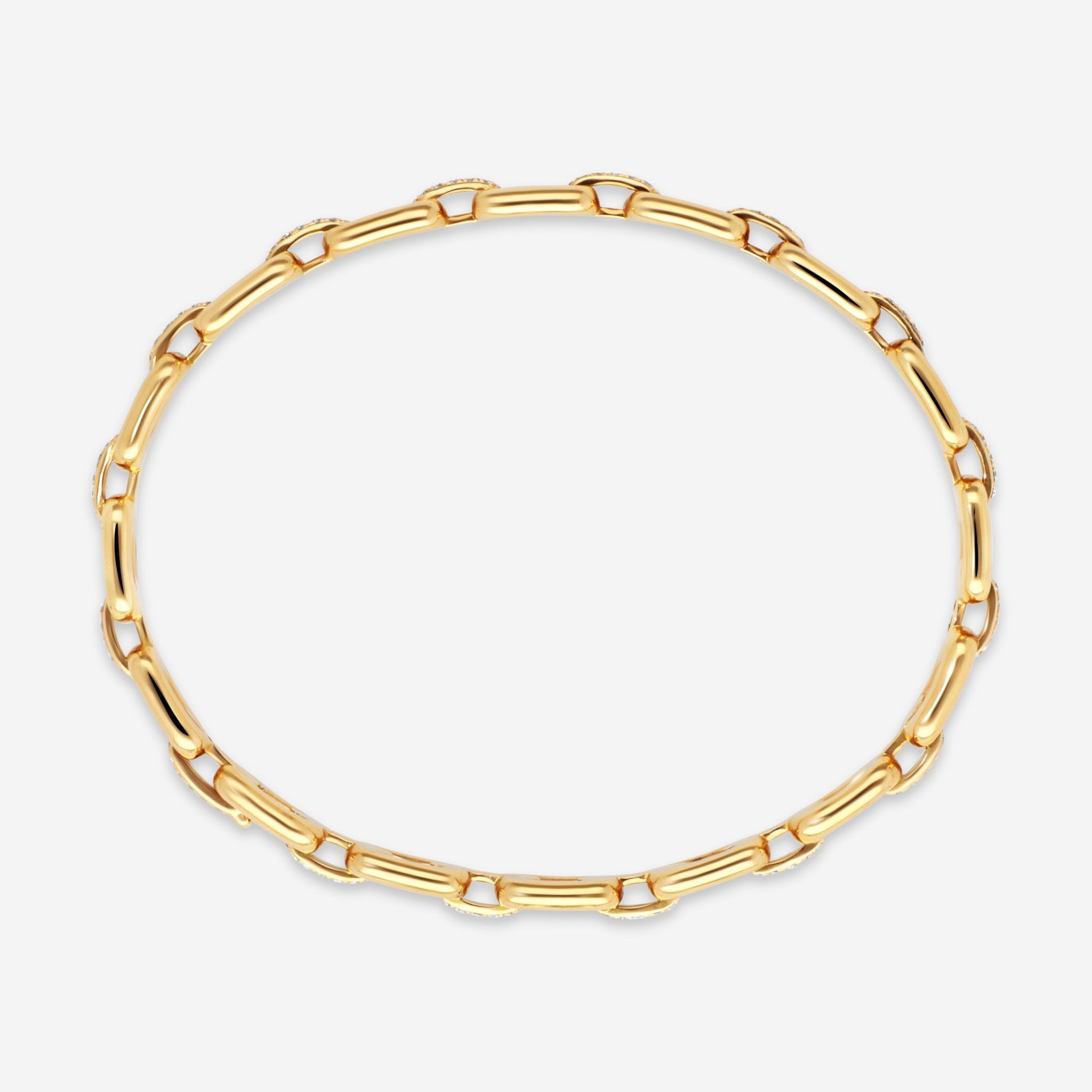 Ralph Lauren 18K Rose Gold Diamond Chunky Chain Small Bangle Bracelet RLR4123430 - THE SOLIST - Ralph Lauren