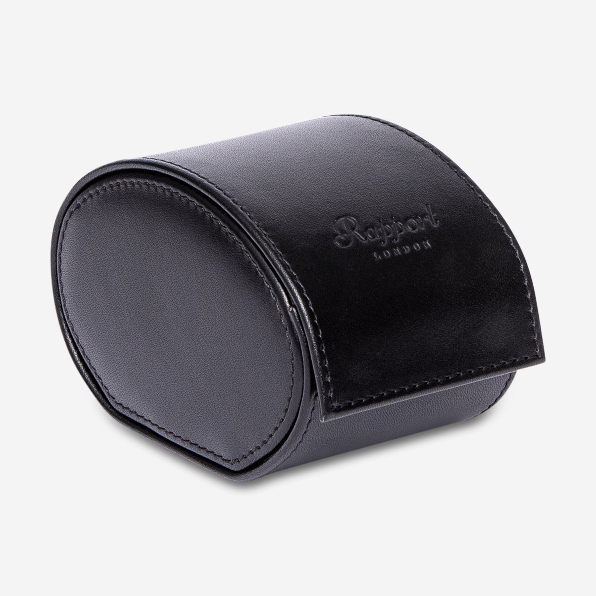 Raoprt Rapport Hyde Park Black Leather Three Watch Roll D281