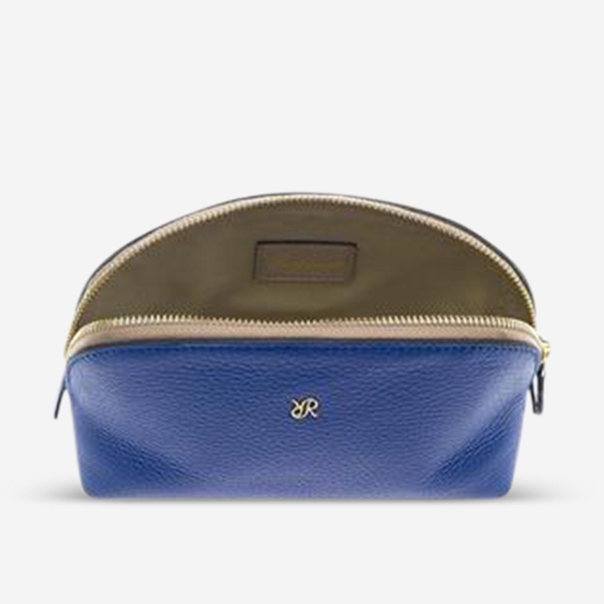 Rapport London Blue Leather Small Makeup Pouch F105 - THE SOLIST - Rapport