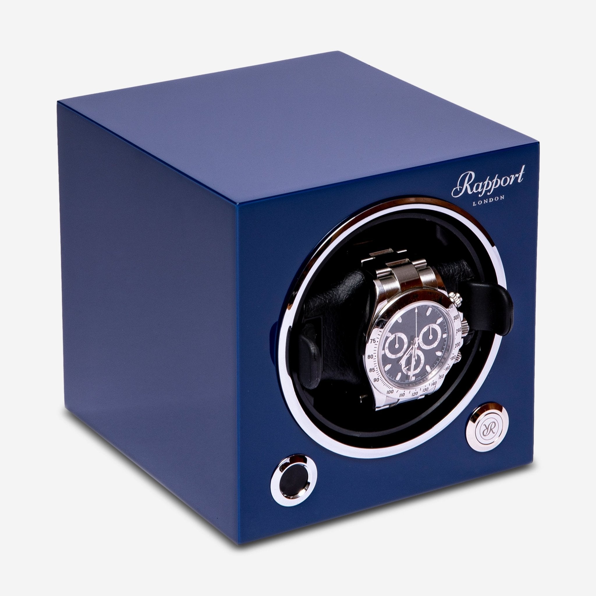 Rapport London Evolution Admiral Blue Wood Cube Watch Winder EVO42 - THE SOLIST - Rapport