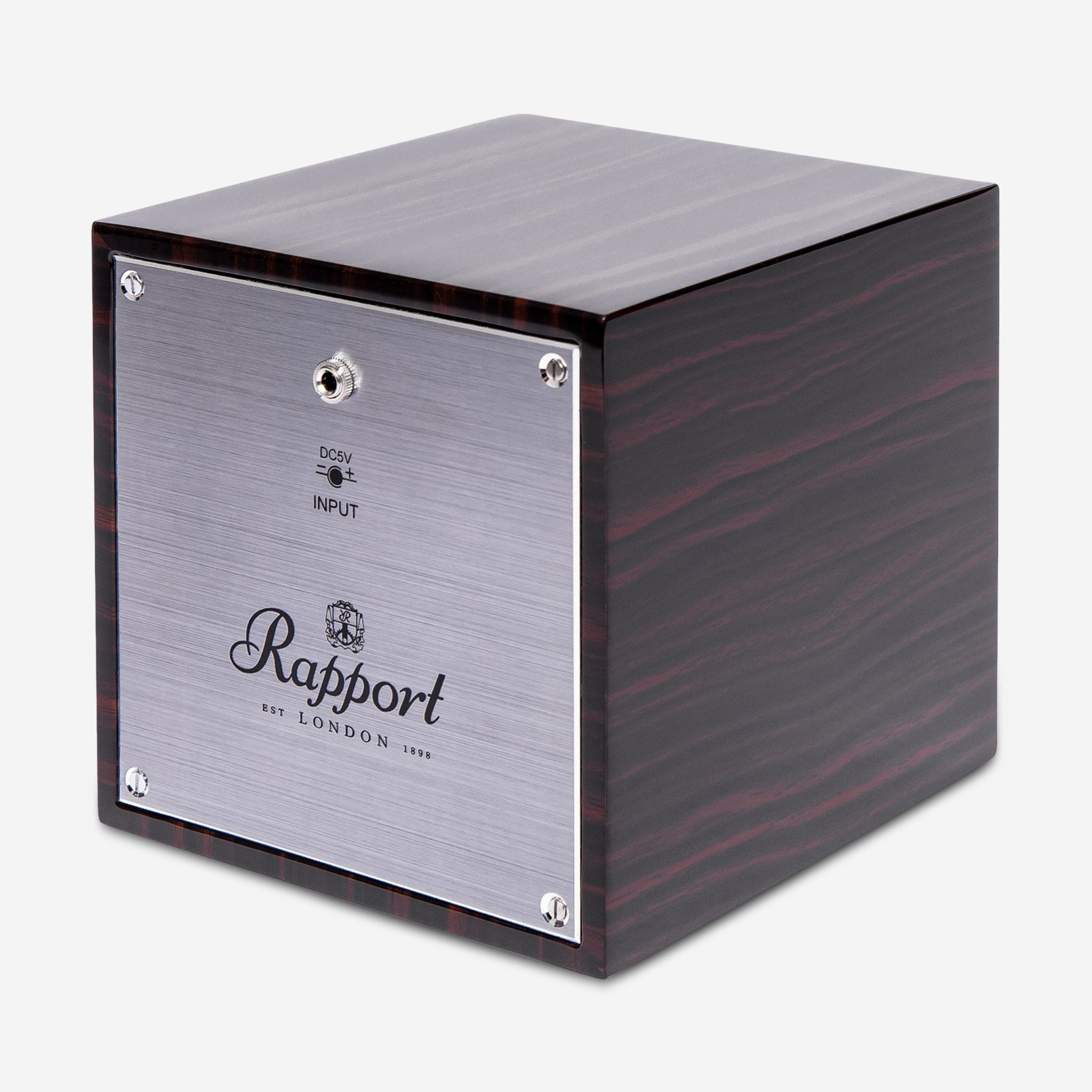 Rapport London Evolution Macassar Wood Cube Watch Winder EVO51 - THE SOLIST - Rapport