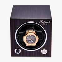 Rapport London Evolution Macassar Wood Cube Watch Winder EVO51 - THE SOLIST - Rapport