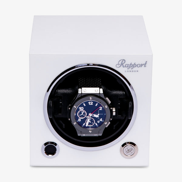 Rapport London Evolution White Wood Cube Watch Winder EVO41 - THE SOLIST - Rapport