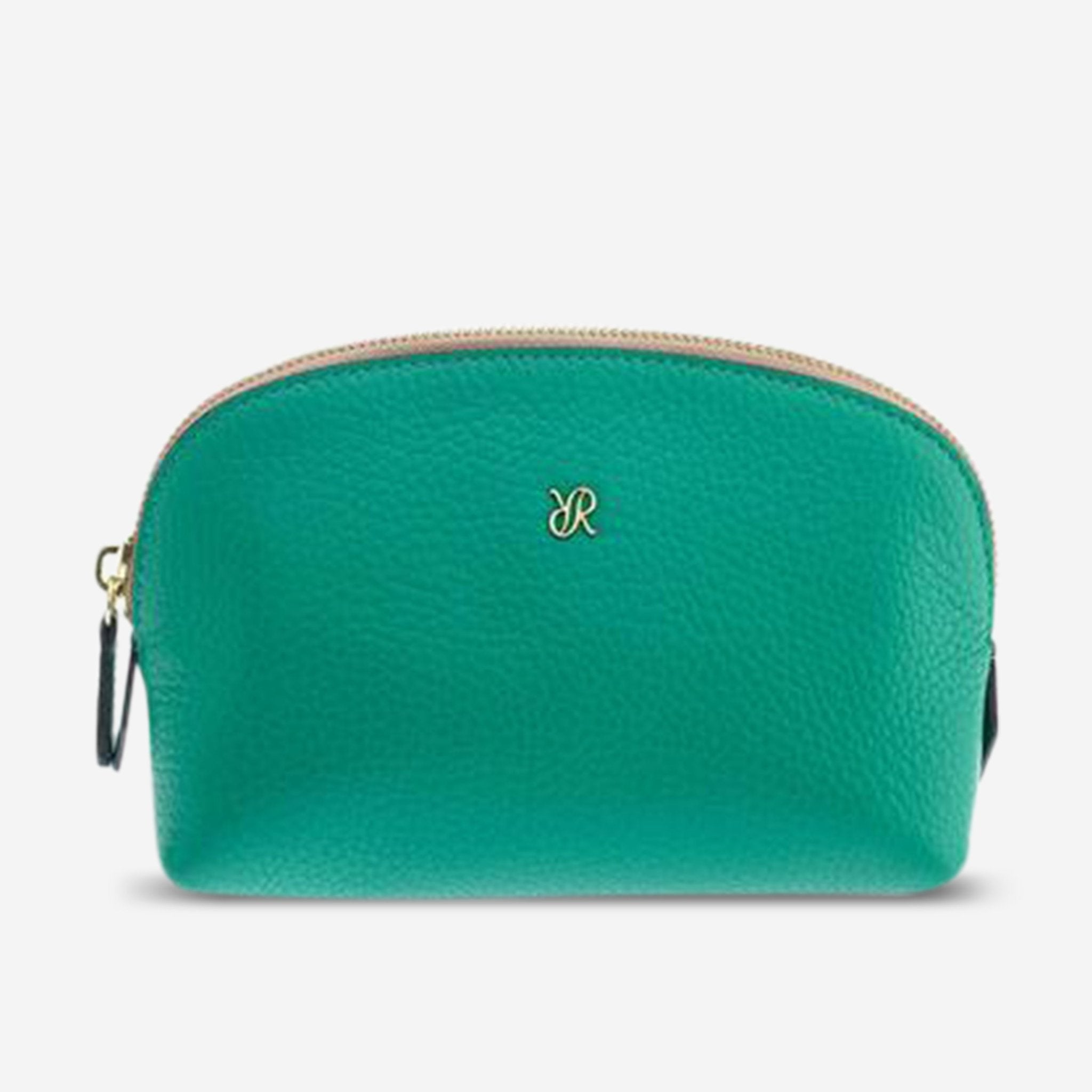 Rapport London Green Leather Small Makeup Pouch F107