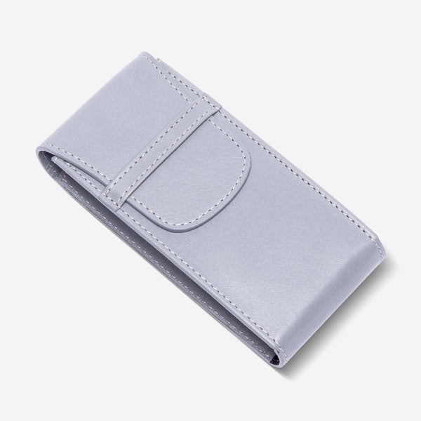 Rapport London Hyde Park Grey Smooth Leather Single Watch Pouch D406 - THE SOLIST - Rapport
