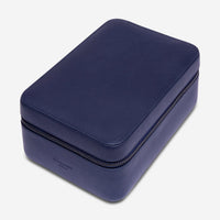 Rapport London Hyde Park Navy Blue Smooth Leather Four Watch Zip Case D273 - THE SOLIST - Rapport