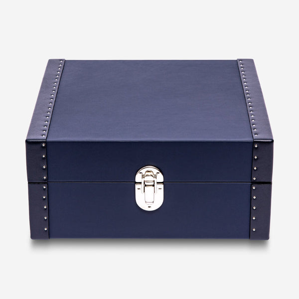 Rapport London Kensington Blue Smooth Leather Six Watch Box L321 - THE SOLIST - Rapport