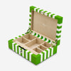 Rapport London Maze Lime Green & White Premium Leather Jewellery Box J140 - THE SOLIST - Rapport