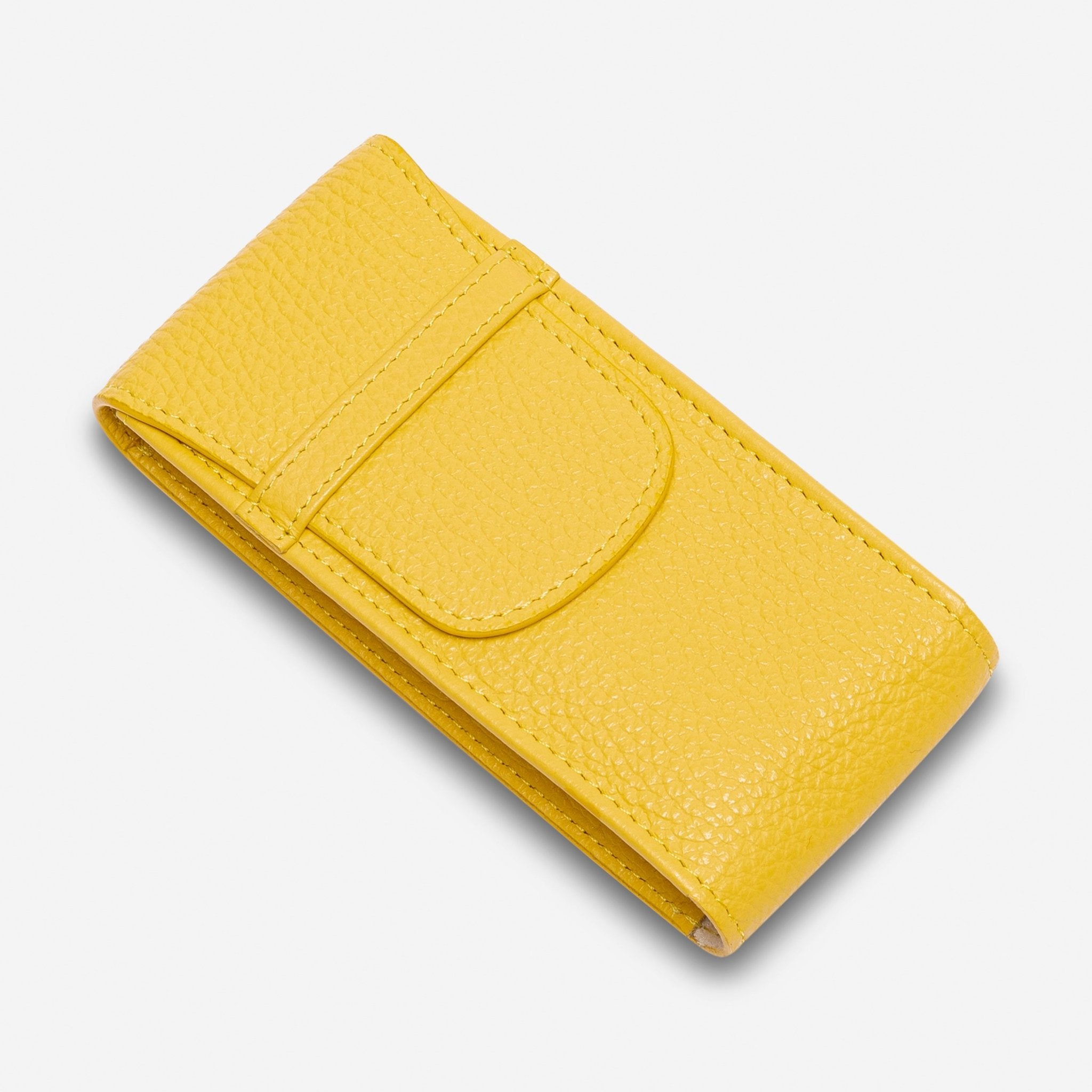 Rapport London Portobello Yellow Leather Single Watch Pouch D401 - THE SOLIST - Rapport