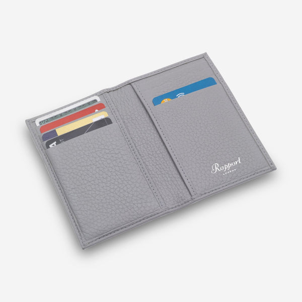 Rapport London Sussex Grey Leather Card Holder F169 - THE SOLIST - Rapport