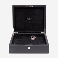 Rapport London Vantage Black Smooth Leather Eight Watch Box L435 - THE SOLIST - Rapport
