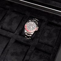 Rapport London Vantage Black Smooth Leather Eight Watch Box L435 - THE SOLIST - Rapport