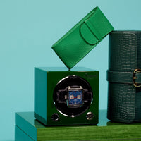 Rapport Portobello Green Leather Single Watch Pouch D404 - THE SOLIST - Rapport