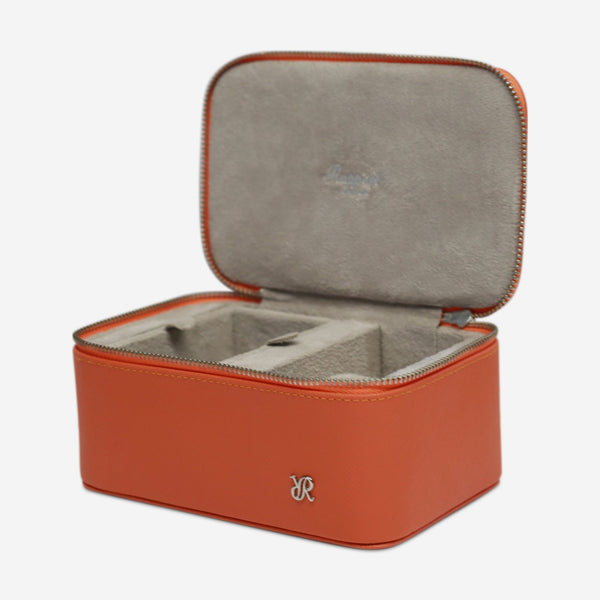 Rapport Via Orange Leather Watch & Accessory Zip Case D435