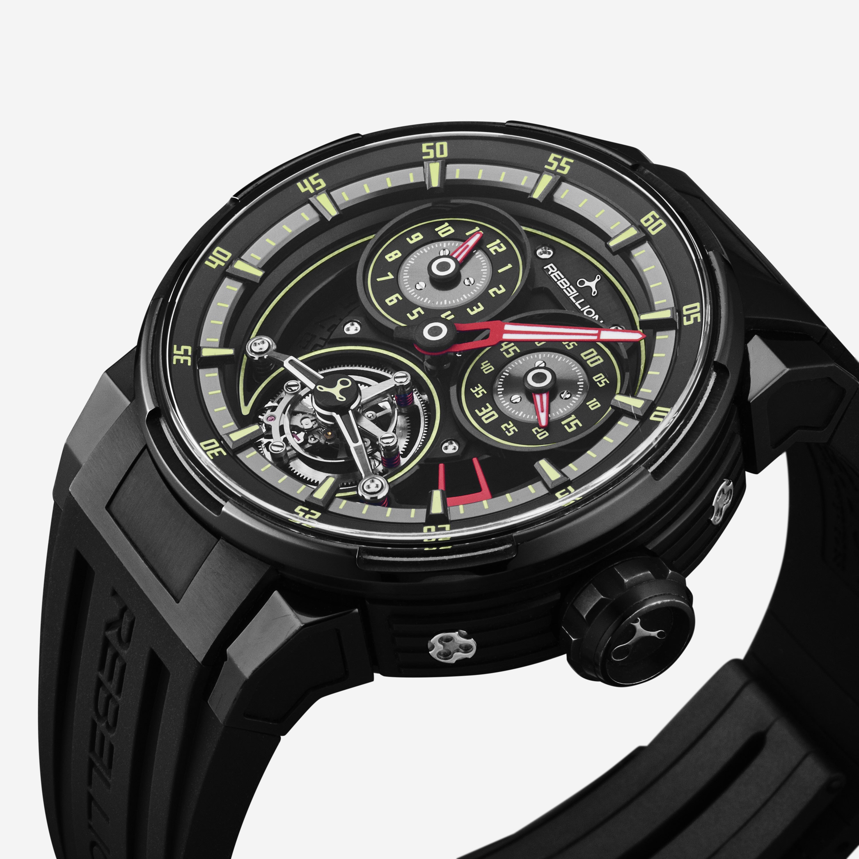 Rebellion Predator 2.0 Titanium Automatic Tourbillon Men's Watch RBPR2TOU.TB.BK