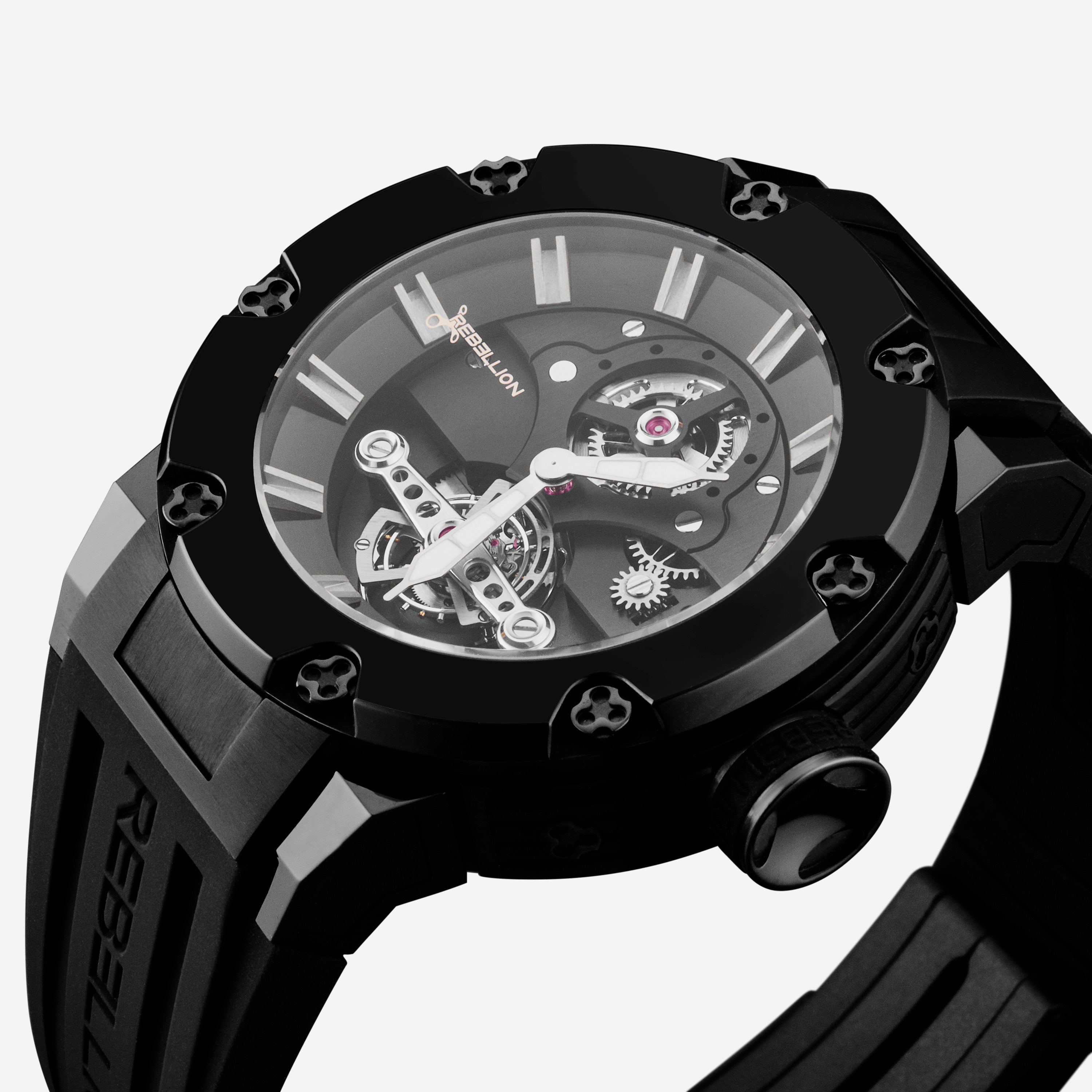 Rebellion Predator Tourbillon Titanium Automatic Men's Watch RBPRTOU.TB.BKG - THE SOLIST