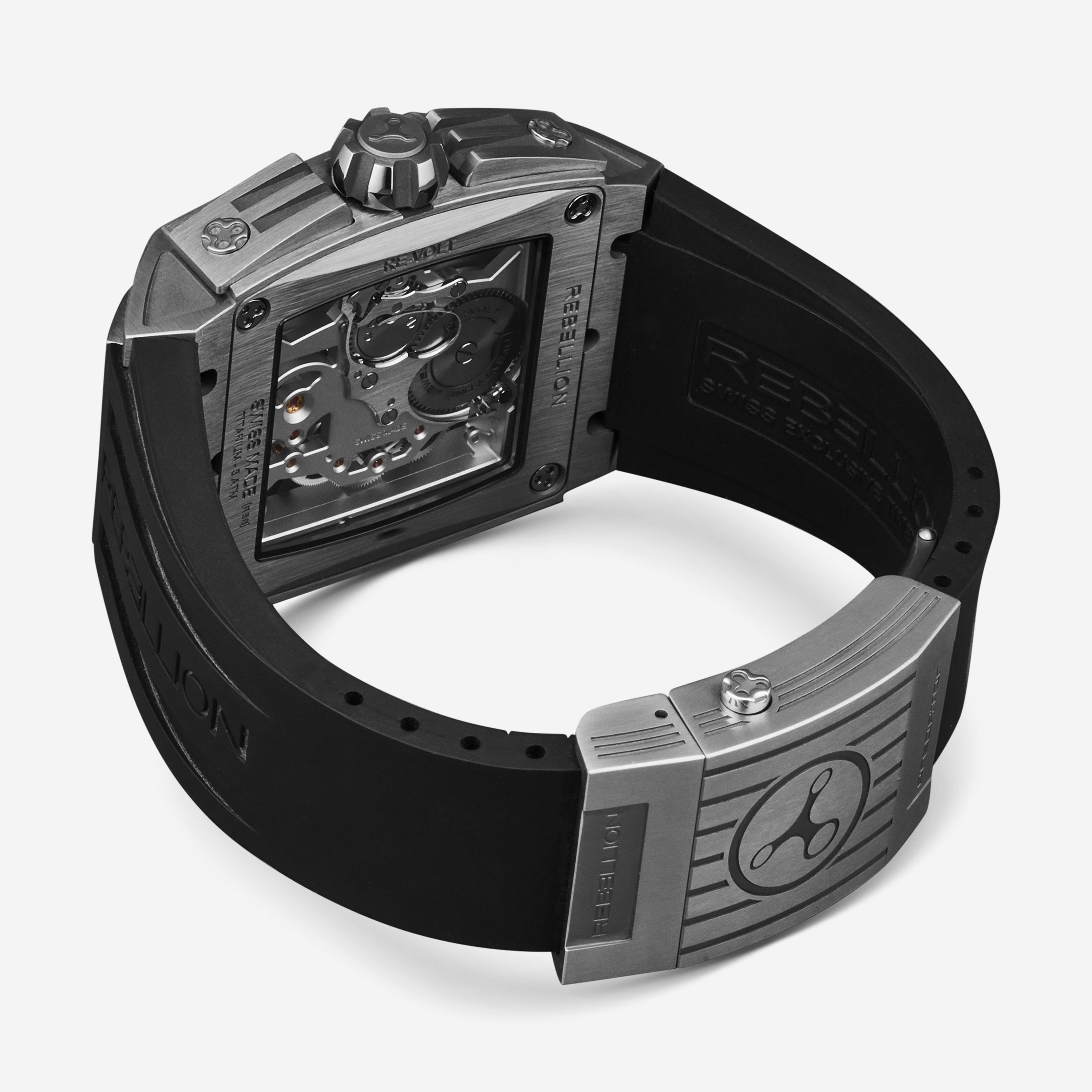 Rebellion Re-Volt Titanium Manual Wind Men's Watch RBREV2H.TI.BKRH - THE SOLIST