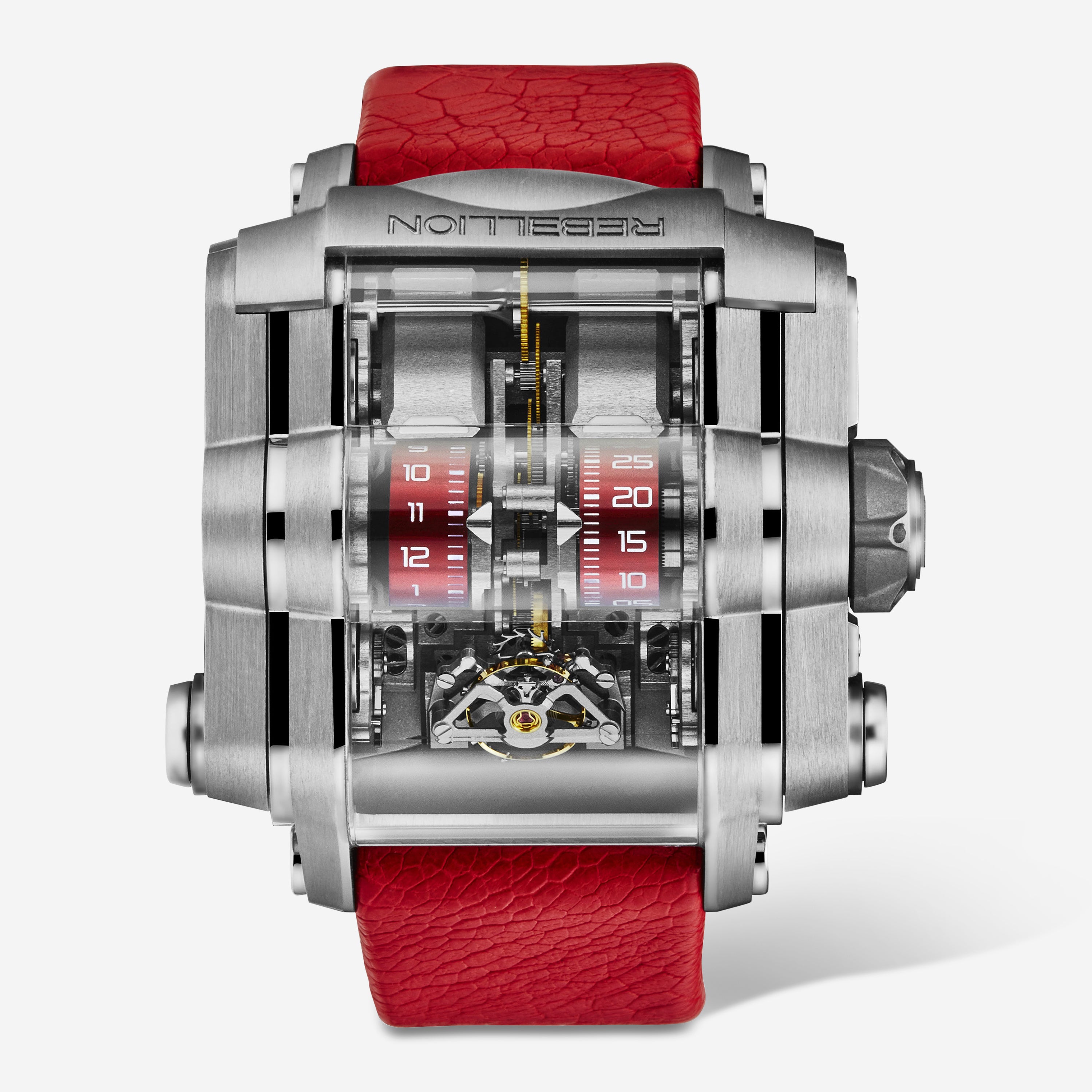 Rebellion T-1000 Titanium Manual Wind Men's Watch RBT1K.TI.RD