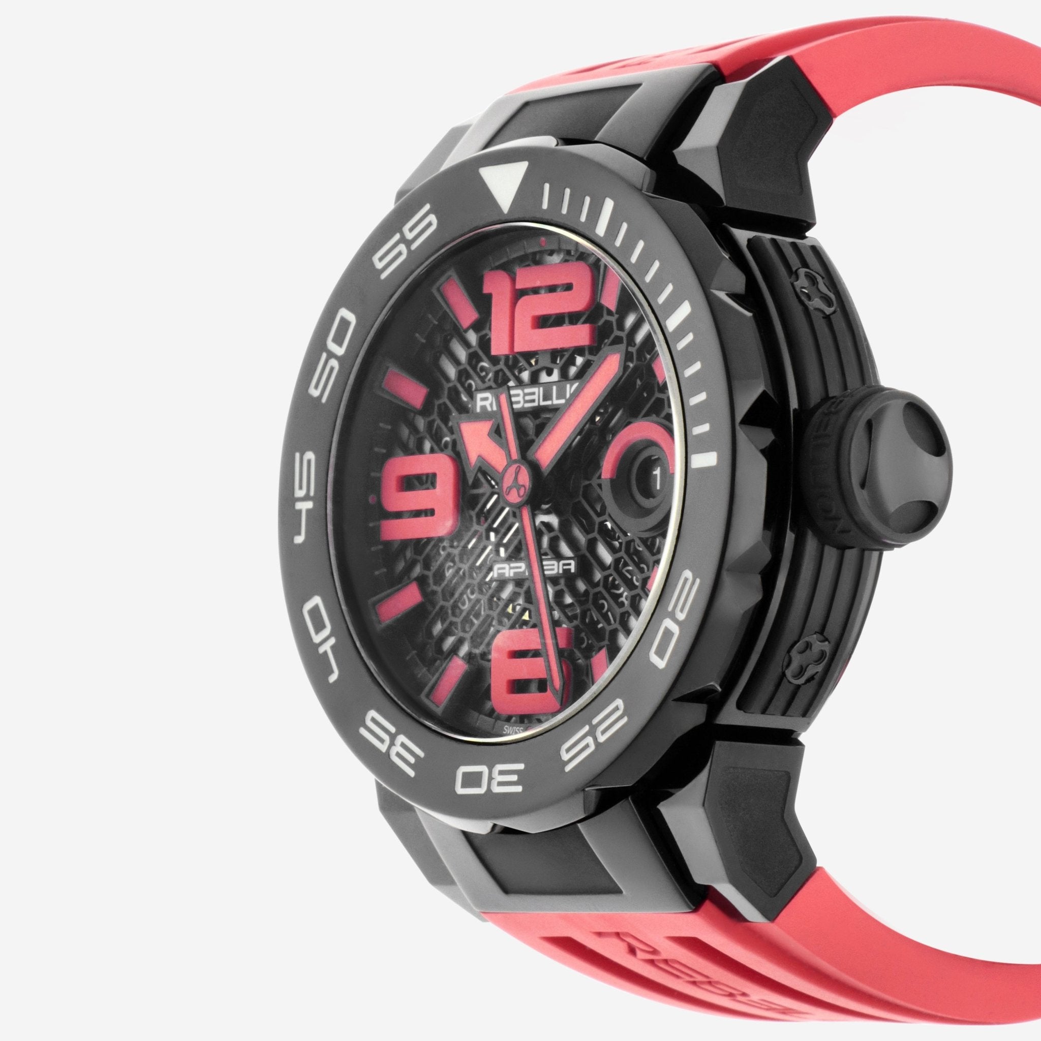 Rebellion Predator APNEA Black Titanium Automatic Men's Watch RB.PAP.3H.TB.RD - THE SOLIST - Rebellion