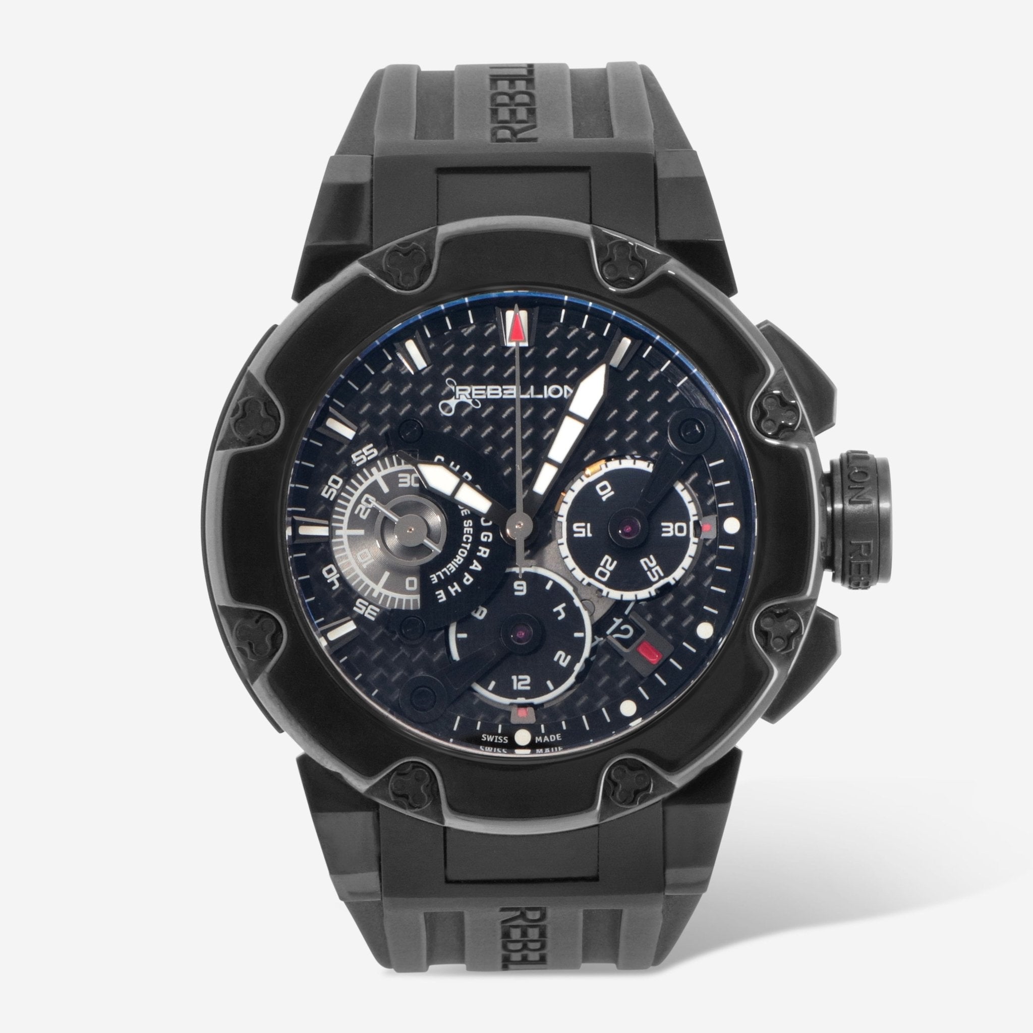 Rebellion Predator Chrono Black Titanium Automatic Men's Watch RB.PR.CH.TB.BKB - THE SOLIST - Rebellion