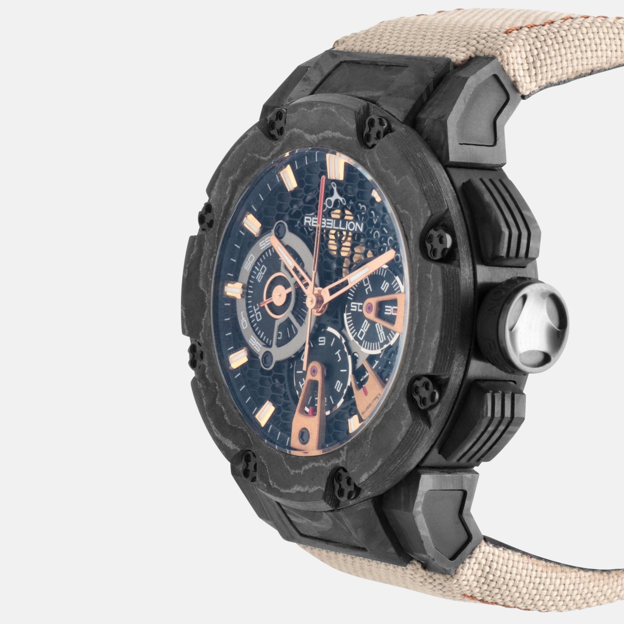 Rebellion Predator Chrono Dakar 2024 Carbon Automatic Men's Watch RB.PR.CH.CA.DAK24 - THE SOLIST - Rebellion