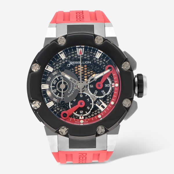 Rebellion Predator Chrono Titanium & Ceramic Automatic Men's Watch RB.PR.CH.TIBC.BKRD - THE SOLIST - Rebellion