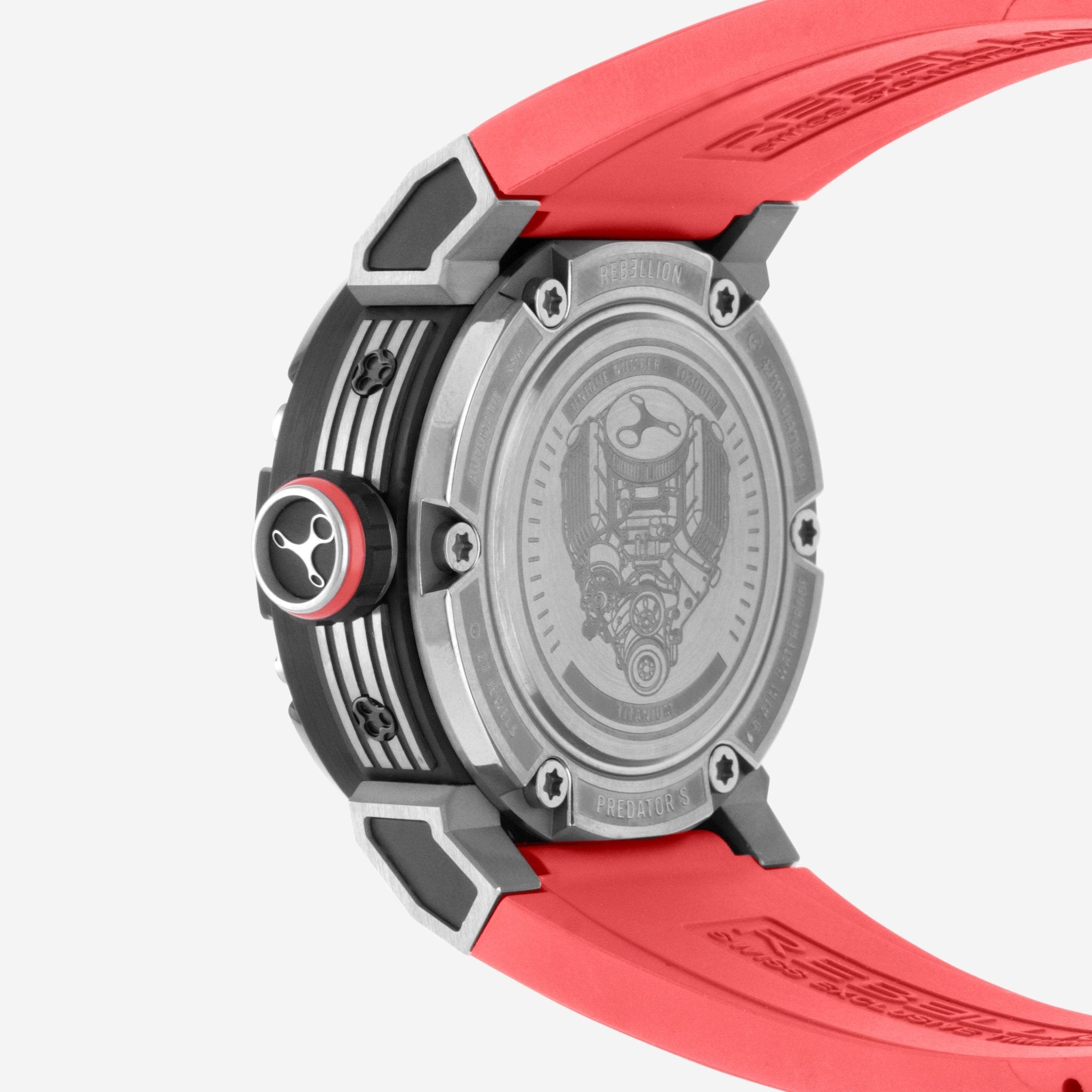 Rebellion Predator S 3H Titanium Automatic Men's Watch RB.PRS.3H.TI.RD - THE SOLIST - Rebellion