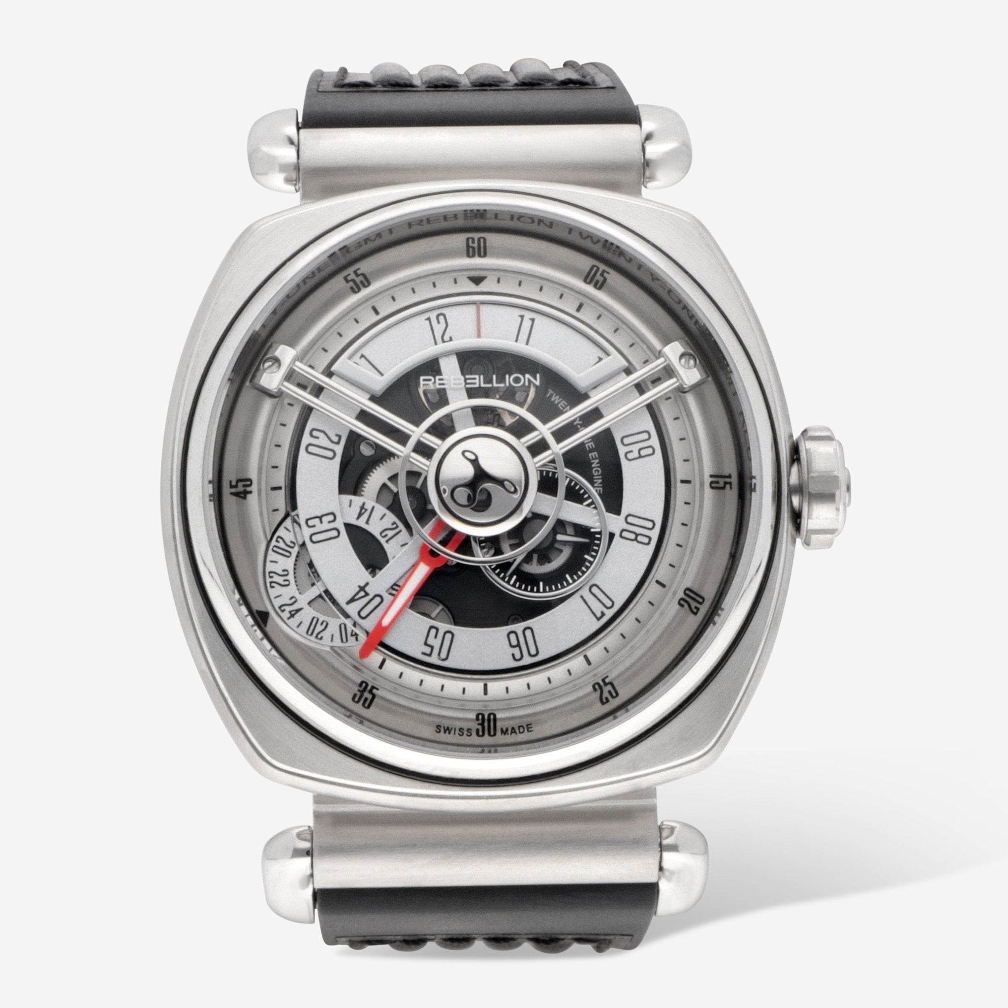 Rebellion Twenty - One Stainless Steel Automatic Men's Watch RB.21.GMT.ST.T01 - THE SOLIST - Rebellion