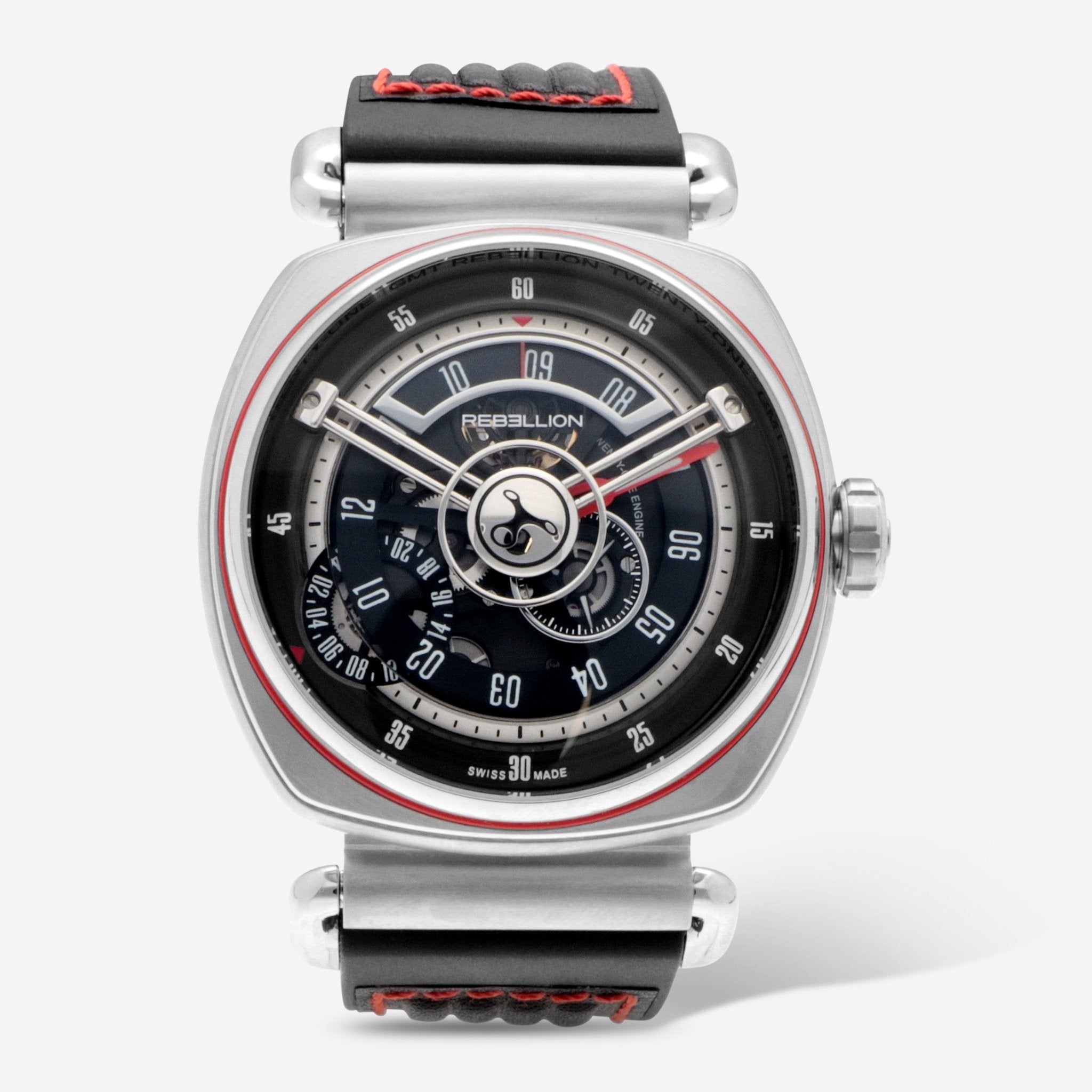 Rebellion Twenty - One Stainless Steel Automatic Men's Watch RB.21.GMT.ST.T02 - THE SOLIST - Rebellion