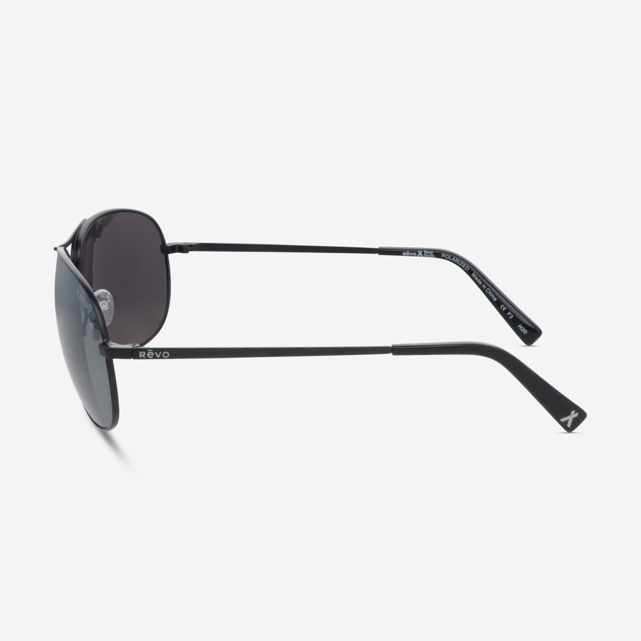 Revo Prosper Matte Black Graphite Aviator Men's Sunglasses RE.1139.01.GY - THE SOLIST - Revo