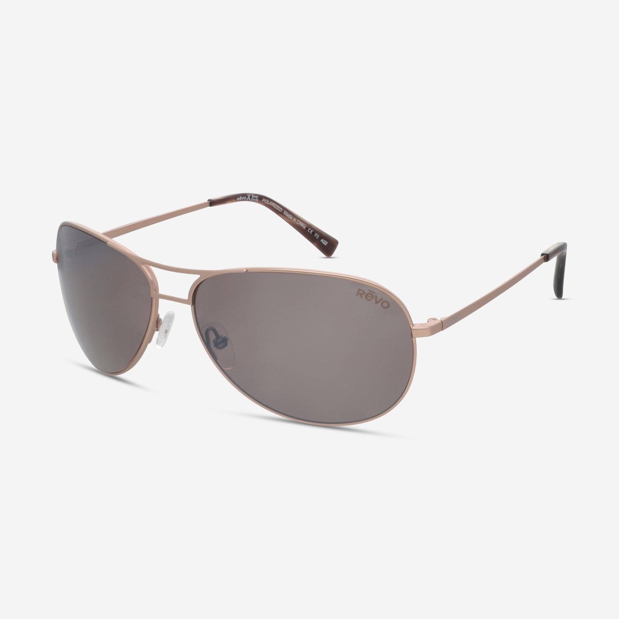 Revo Prosper Matte Gold Terra Aviator Men's Sunglasses RE.1139.04.BR - THE SOLIST - Revo