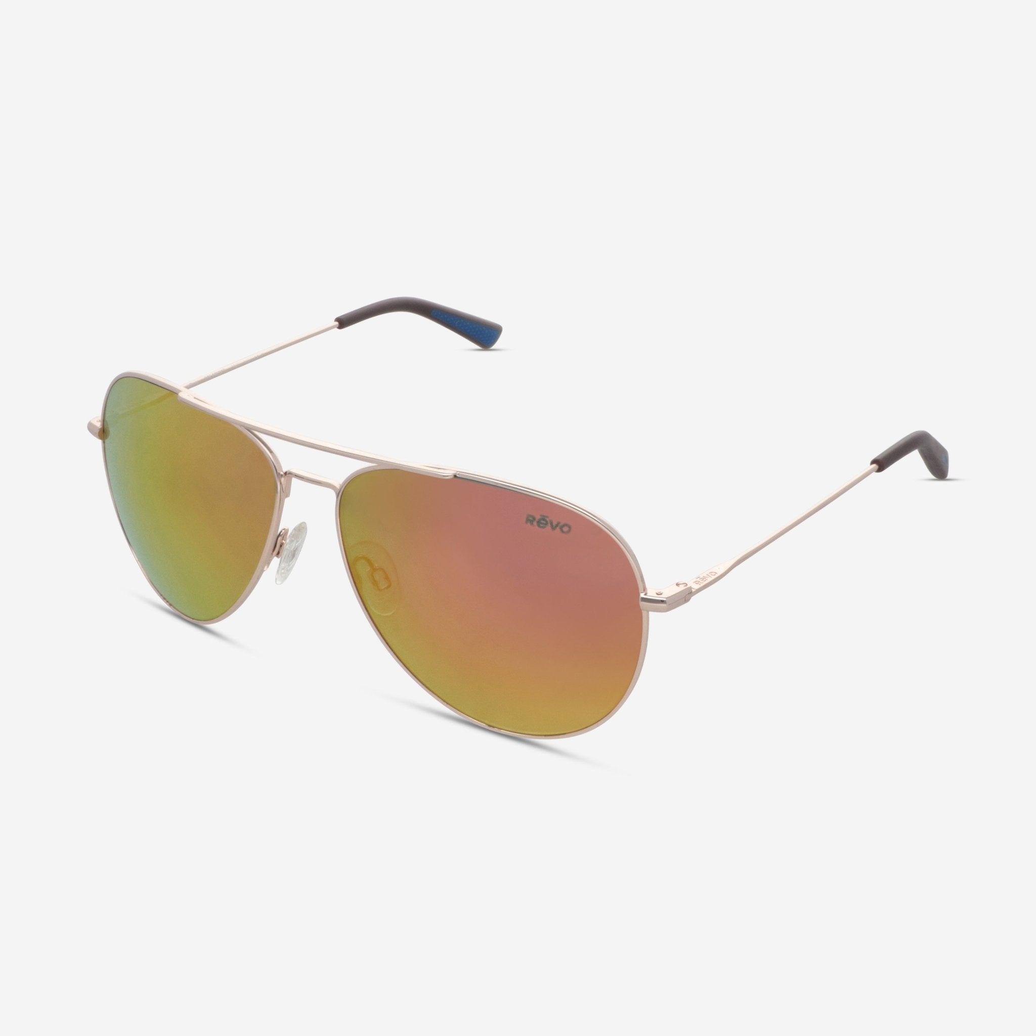 Revo Spark Shiny Gold Spectra Aviator Men's Sunglasses RE.1081.04.SP - THE SOLIST - Revo