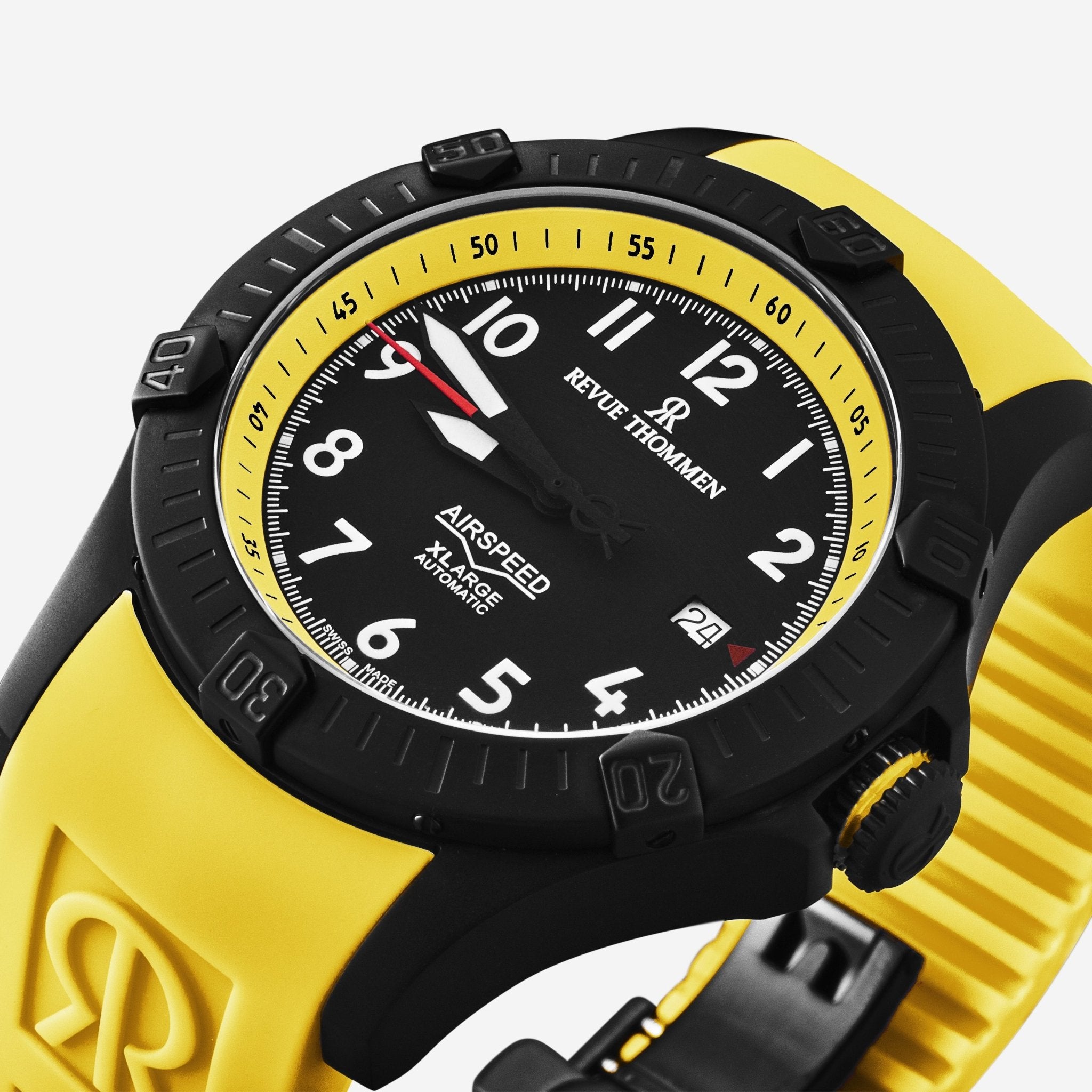 Revue Thommen Air Speed Black Dial Stainless Steel Automatic Men's Watch 16070.4778 - THE SOLIST - Revue Thommen