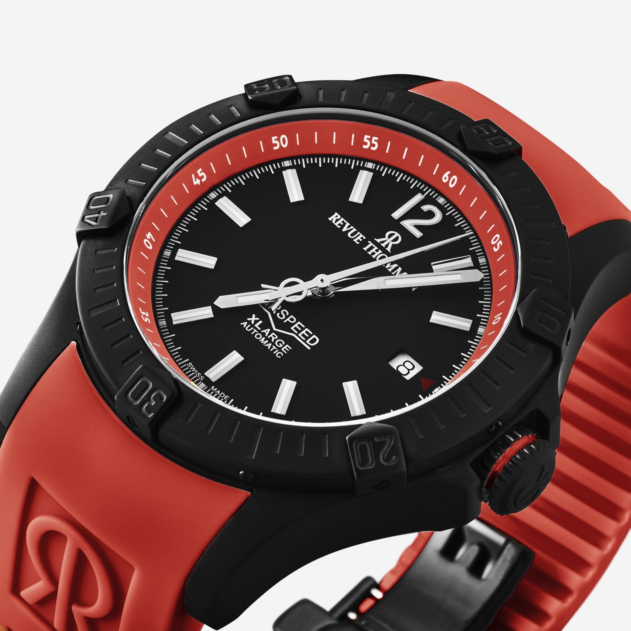 Revue Thommen Air Speed Red Dial Stainless Steel Automatic Men's Watch 16070.4676 - THE SOLIST - Revue Thommen