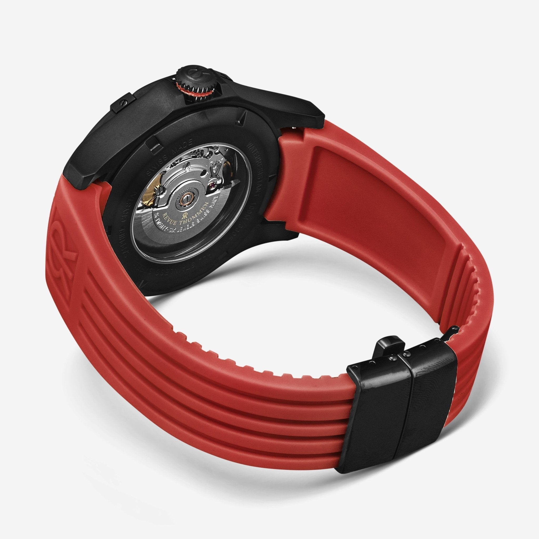 Revue Thommen Air Speed Red Dial Stainless Steel Automatic Men's Watch 16070.4676 - THE SOLIST - Revue Thommen